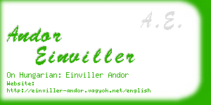 andor einviller business card
